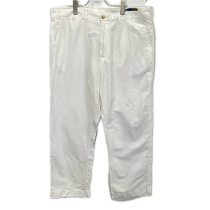 POLObyRalphLauren ポロラルフローレン ホワイト BEDFORD クラシックフィット リネンコットン パンツ ボトムス