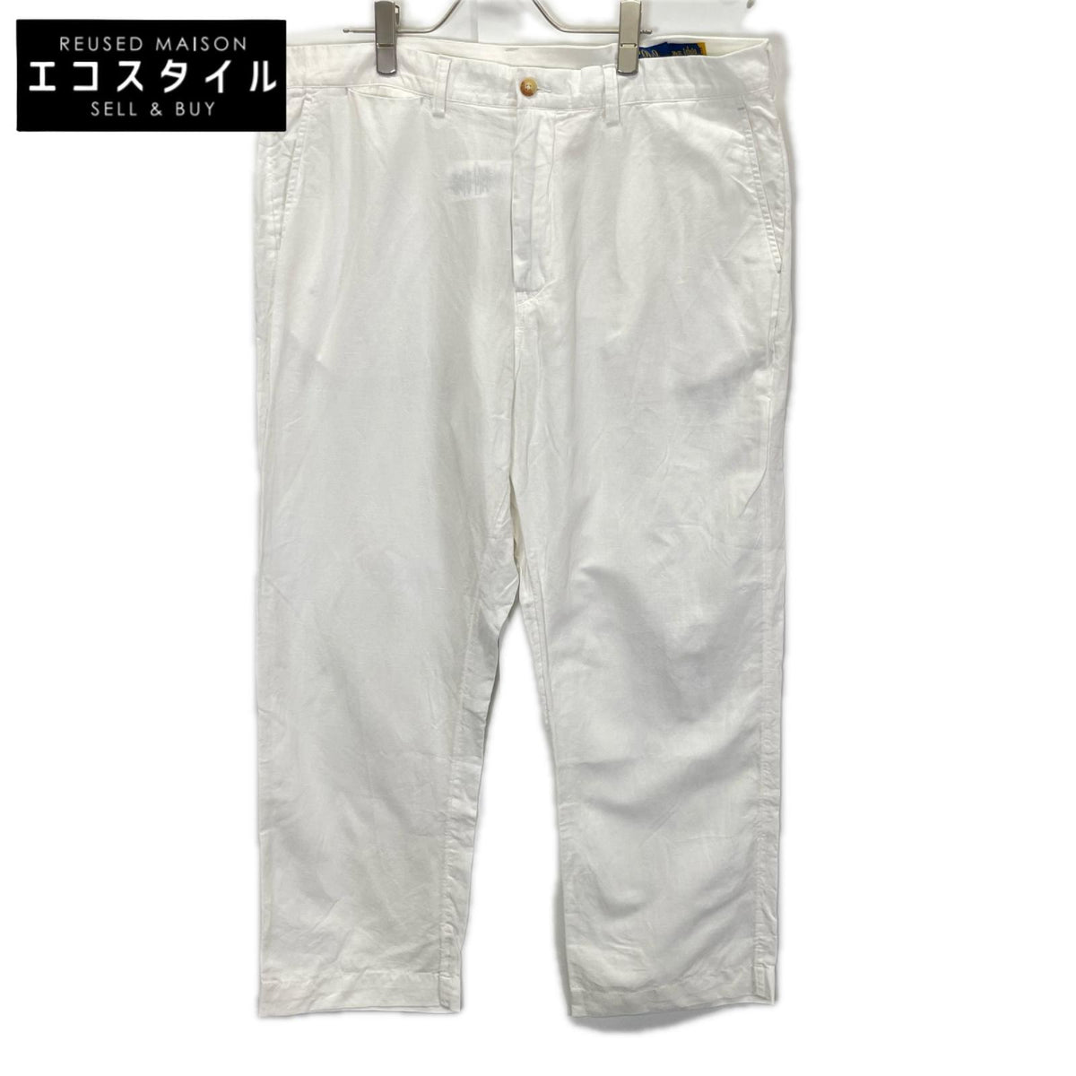 POLObyRalphLauren ポロラルフローレン ホワイト BEDFORD クラシックフィット リネンコットン パンツ ボトムス