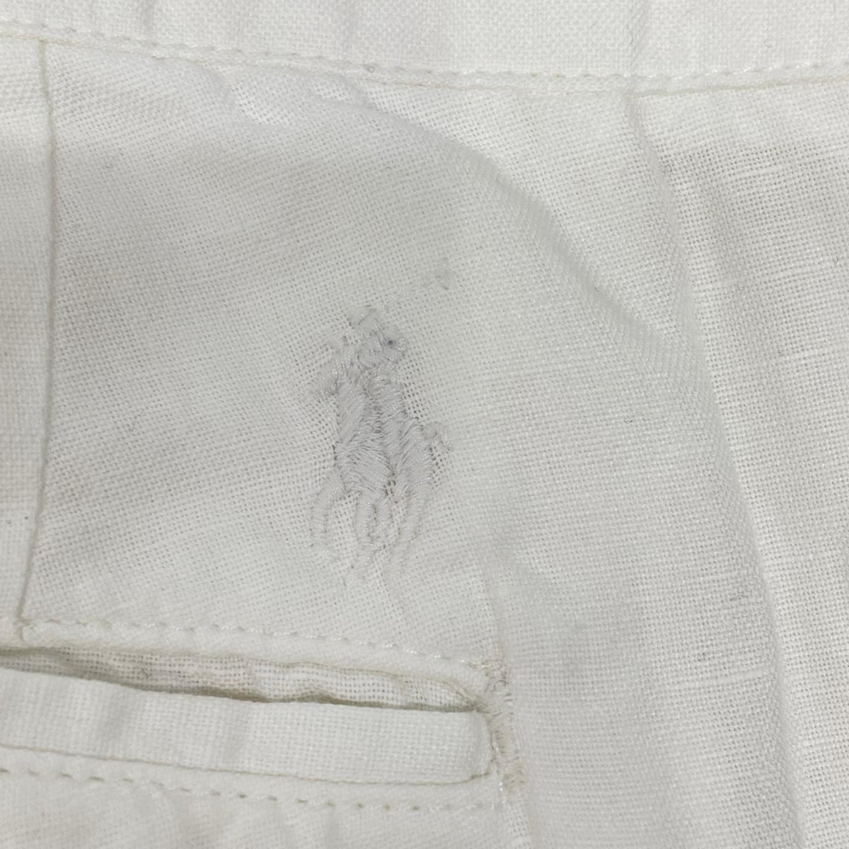 POLObyRalphLauren ポロラルフローレン ホワイト BEDFORD クラシックフィット リネンコットン パンツ ボトムス