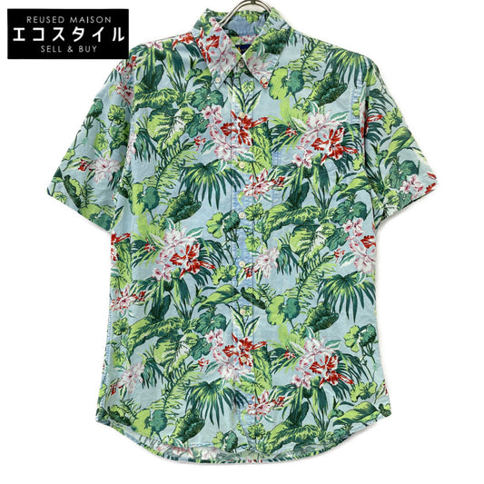 Ralph Lauren Green Oxford Aloha Short Sleeve Button-Down Shirt Top M Men's