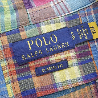 POLO RALPH LAUREN ポロ ラルフローレン コットン パッチワーク オープンカラーシャツ 長袖 トップス メンズ マルチカラー S トップス S
