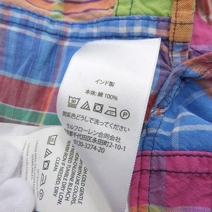 POLO RALPH LAUREN ポロ ラルフローレン コットン パッチワーク オープンカラーシャツ 長袖 トップス メンズ マルチカラー S トップス S