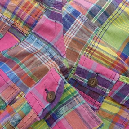 POLO RALPH LAUREN ポロ ラルフローレン コットン パッチワーク オープンカラーシャツ 長袖 トップス メンズ マルチカラー S トップス S