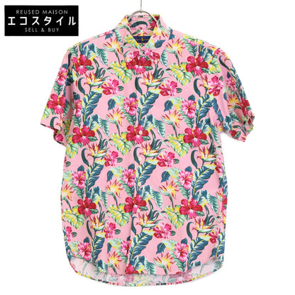 Ralph Lauren Classic Fit Pink Hibiscus Button-Down Short-Sleeve Top S Men's