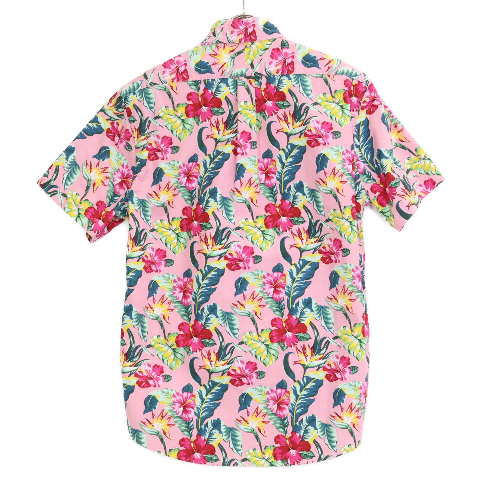 Ralph Lauren Classic Fit Pink Hibiscus Button-Down Short-Sleeve Top S Men's