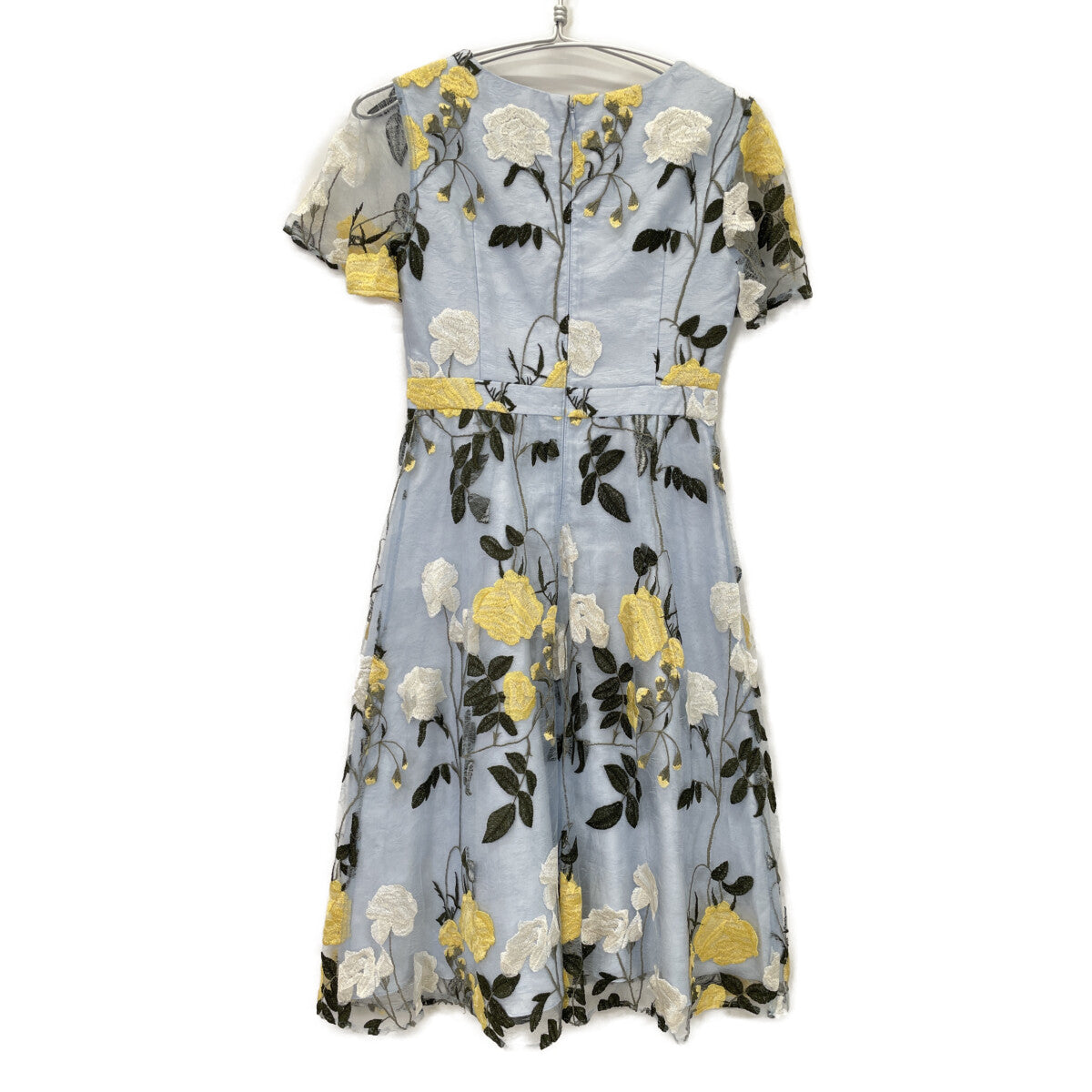 GRACE CONTINENTAL Grace Continental 1823 5054-0 Light Blue Floral Embroidery Lace Dress Dress 34 Women's