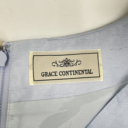 GRACE CONTINENTAL Grace Continental 1823 5054-0 Light Blue Floral Embroidery Lace Dress Dress 34 Women's