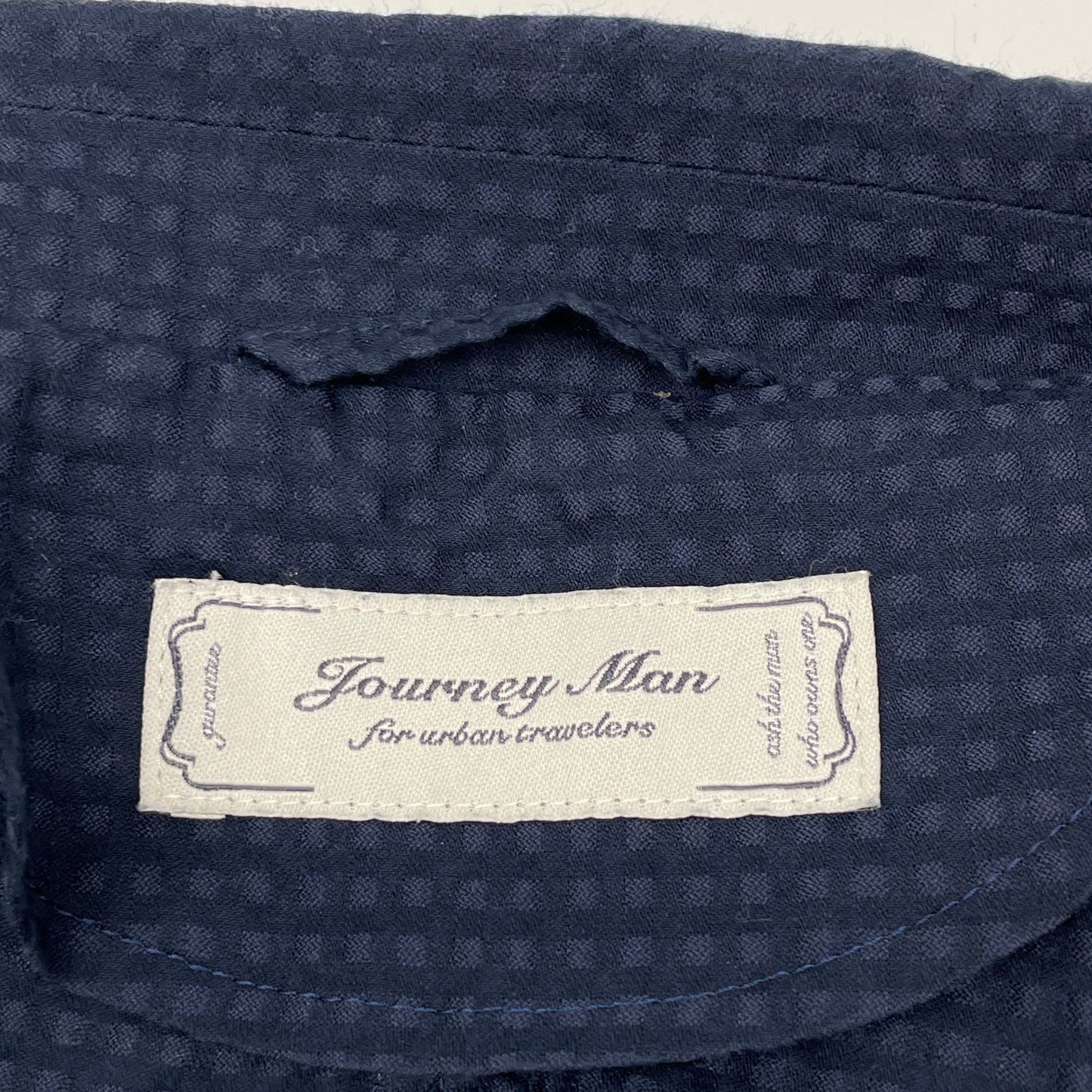 JOURNEYMAN 旅行者 海军色泡泡纱夹克 M 男士
