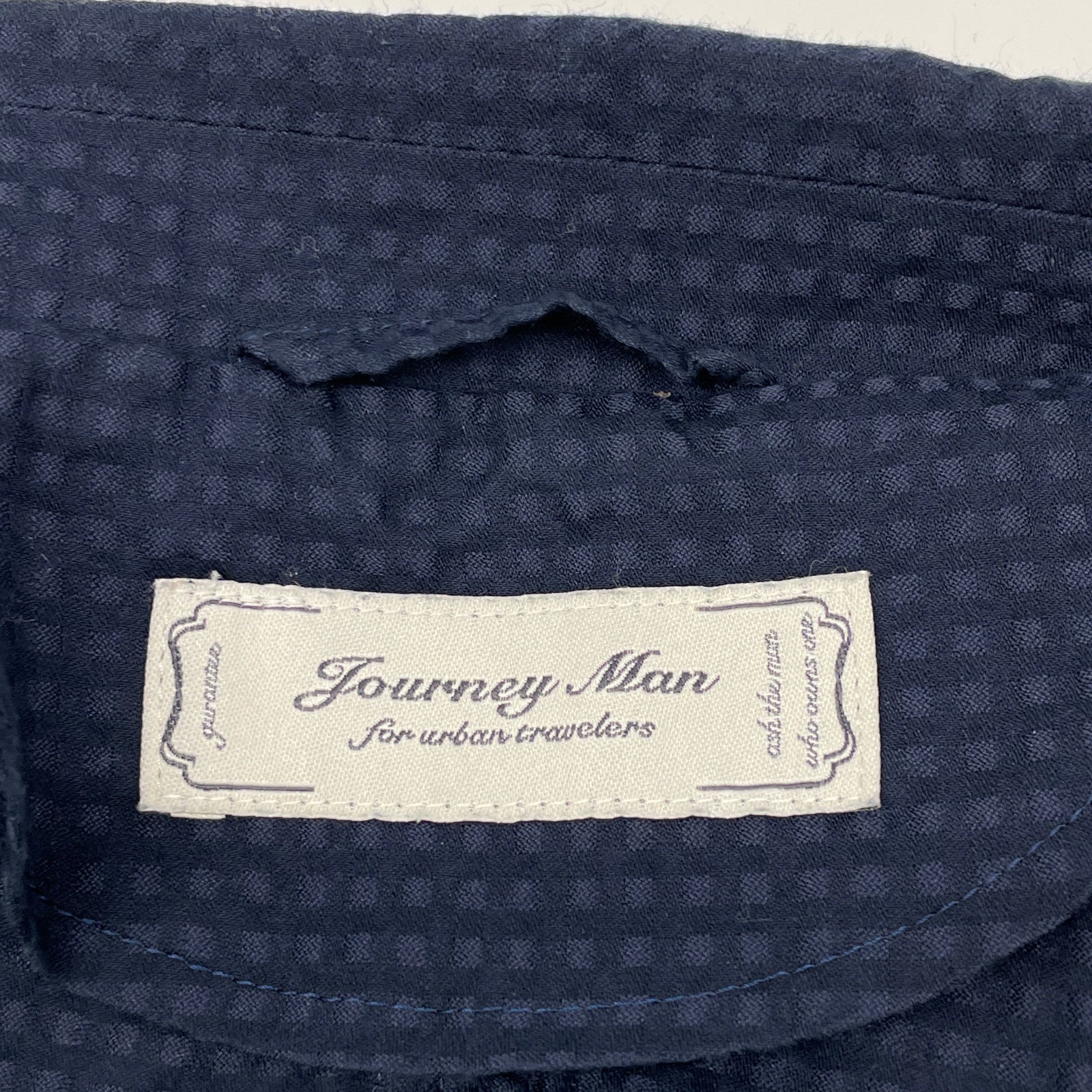 JOURNEYMAN 旅行者 海军色泡泡纱夹克 M 男士