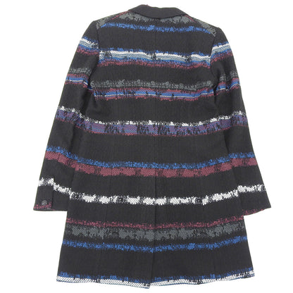 rag&bone Rag & Bone Multicolor Border Mohair Blend Long Jacket Women's Black S Jacket S Women's