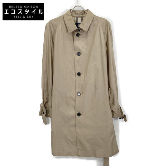 Beige Nylon Belted Spring Coat Coat L Men's