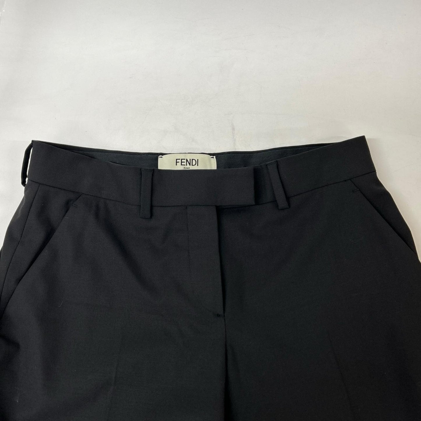 FENDI 芬迪 黑色长裤 底部 38