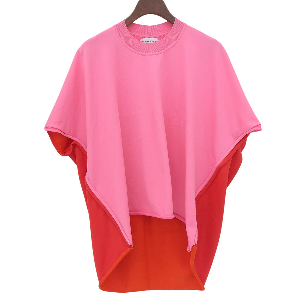 BOTTEGA VENETA ボッテガヴェネタ  美品 VISCOSE DRAPE TOP ドレープ トップ バイカラー トップス レディース ピンク×レッド XS 629983 XS 美品 VISCOSE DRAPE TOP ドレープ トップ バイカラー トップス