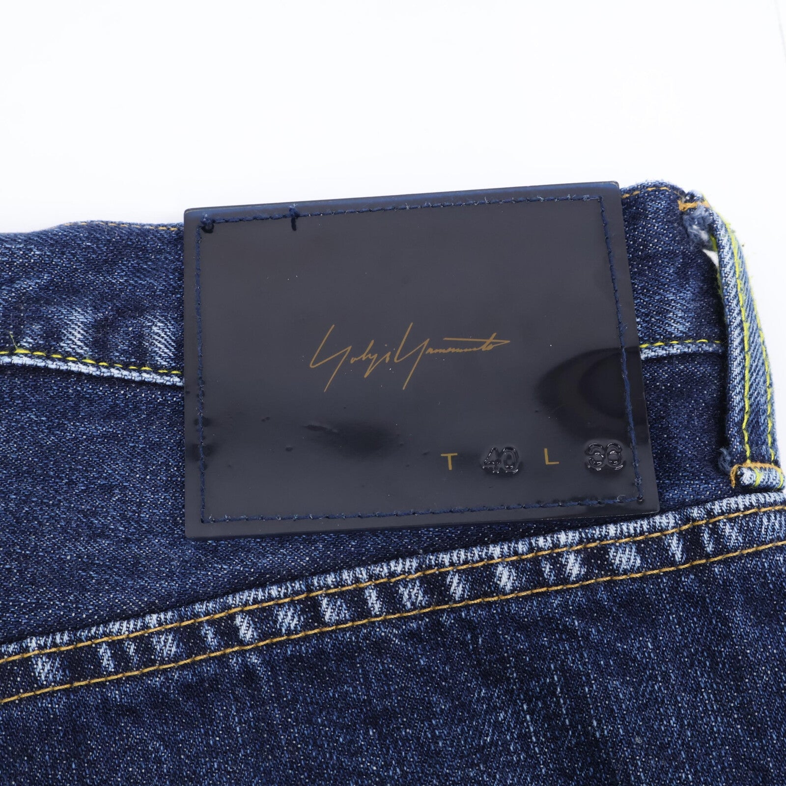 yohjiyamamoto ヨウジヤマモト Spotted Horse　HE-P60-519 女優期 ワイド ボタンフライ デニムパンツ ボトムス