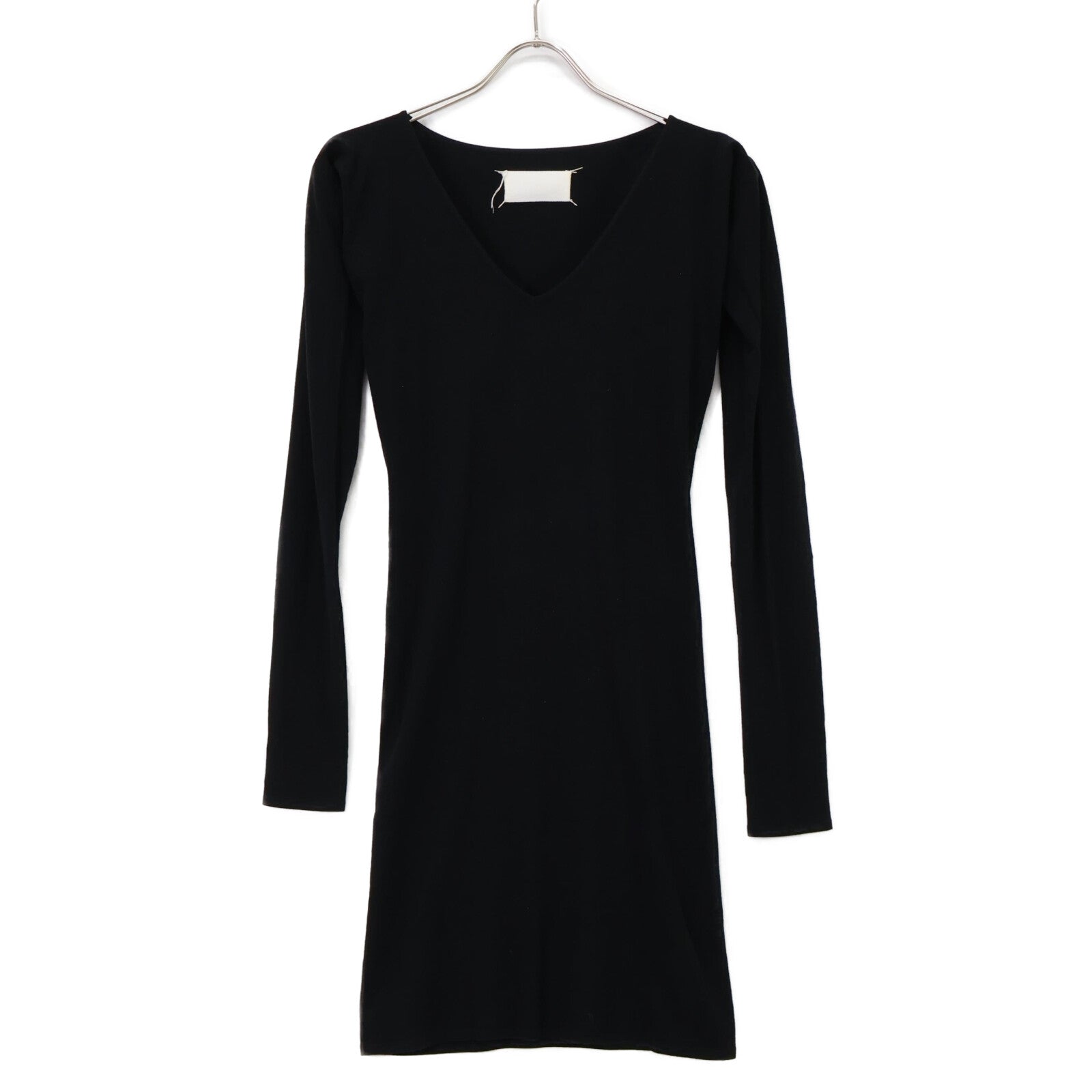 Martin Margiela 29HA072 Plain Tag V-Neck Knit Dress