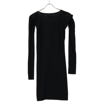 Martin Margiela 29HA072 Plain Tag V-Neck Knit Dress