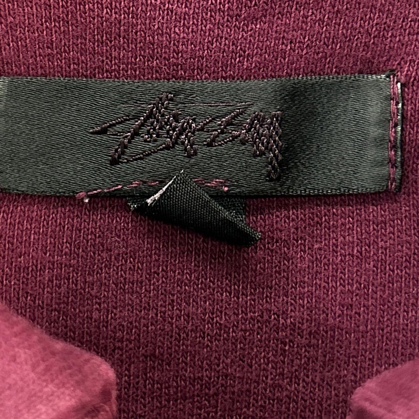 stussy ステューシー ボルドー ハーフジップスウェットパーカー トップス