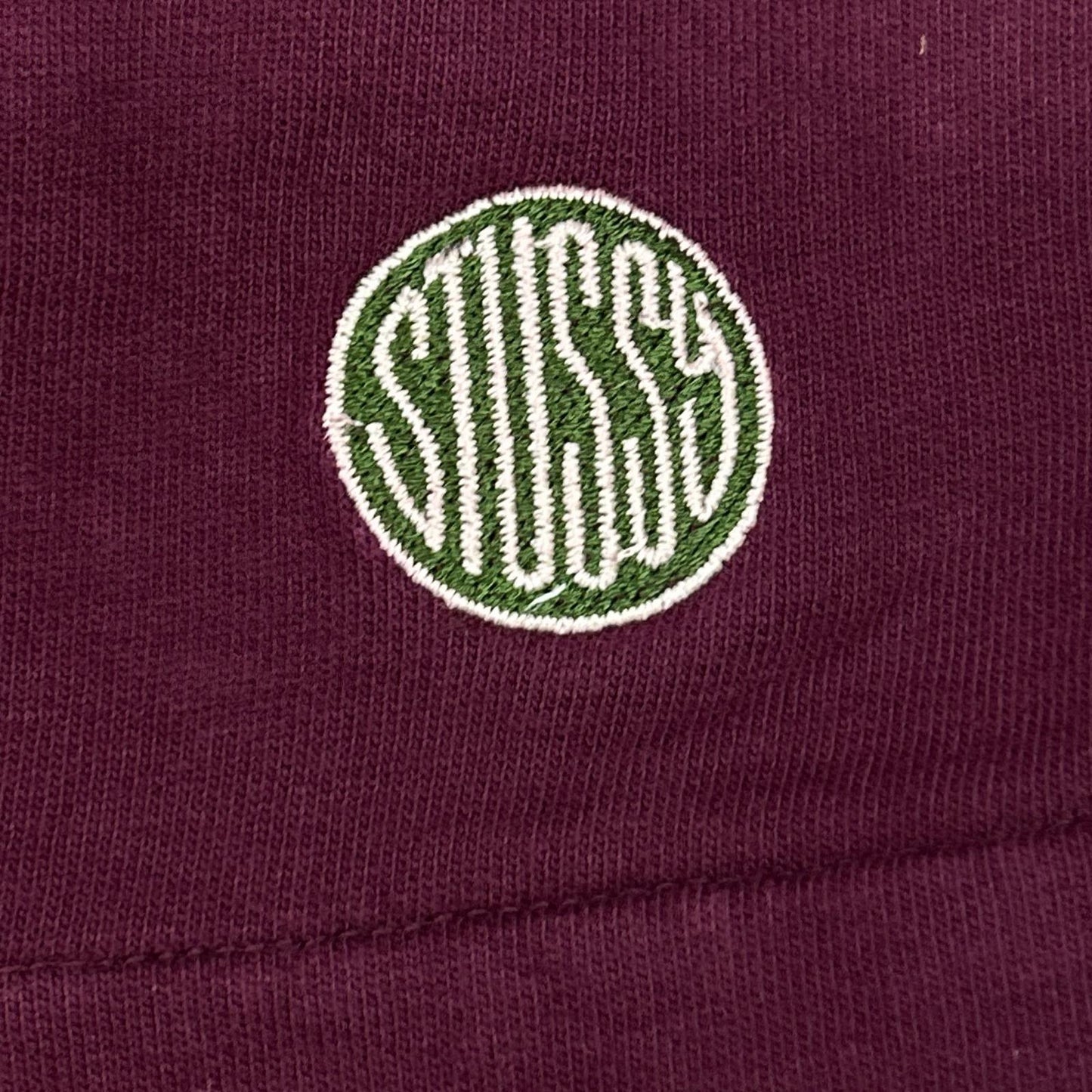 stussy ステューシー ボルドー ハーフジップスウェットパーカー トップス