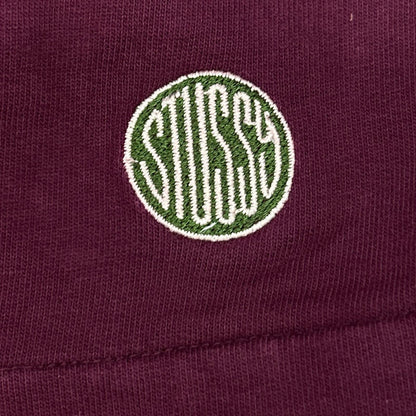 stussy ステューシー ボルドー ハーフジップスウェットパーカー トップス