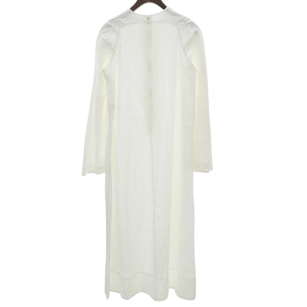 近新 亚麻 纽扣长款连衣裙 女士 白色 38 148 连衣裙 38 女士