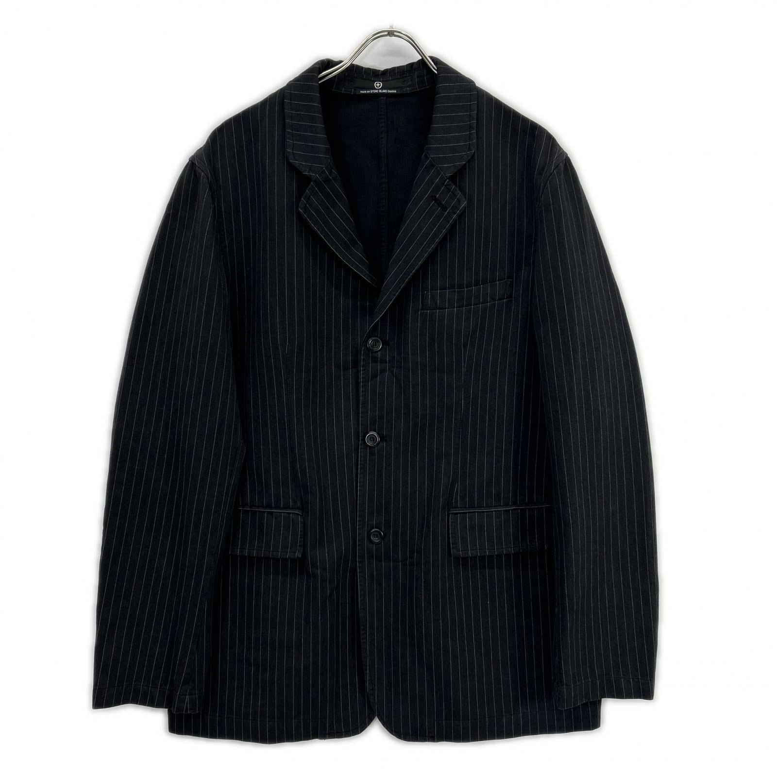 STONE ISLAND ストーンアイランド Denims グレー 00s ポールハーヴェイ期 ピンストライプ3Bテーラードジャケット ジャケット
