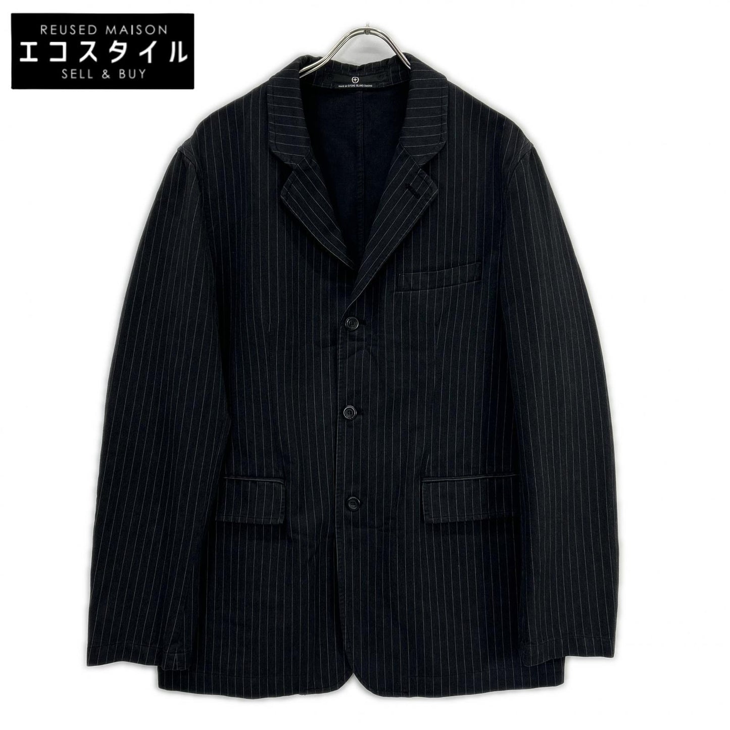 STONE ISLAND ストーンアイランド Denims グレー 00s ポールハーヴェイ期 ピンストライプ3Bテーラードジャケット ジャケット