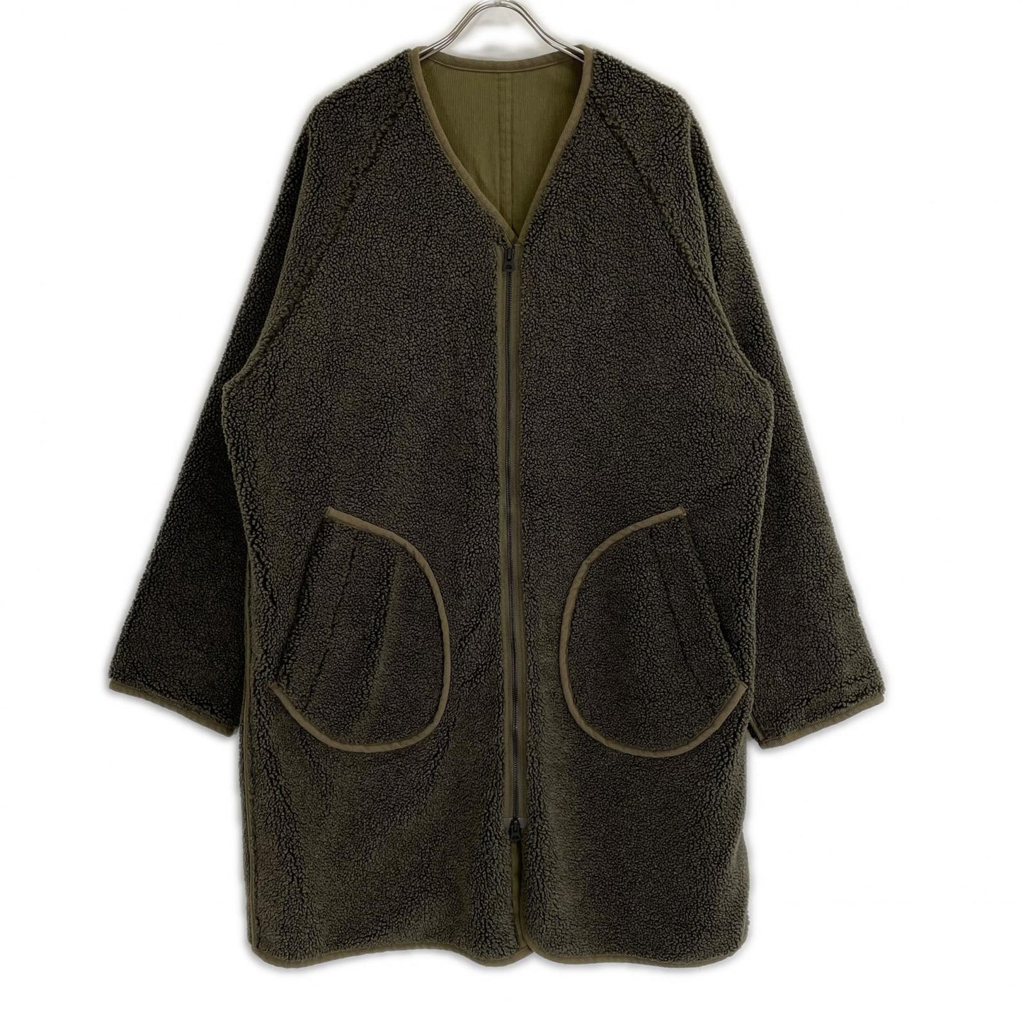 JOHN BULL ジョンブル カーキ 16547T リバーシブル ノーカラーコート コート