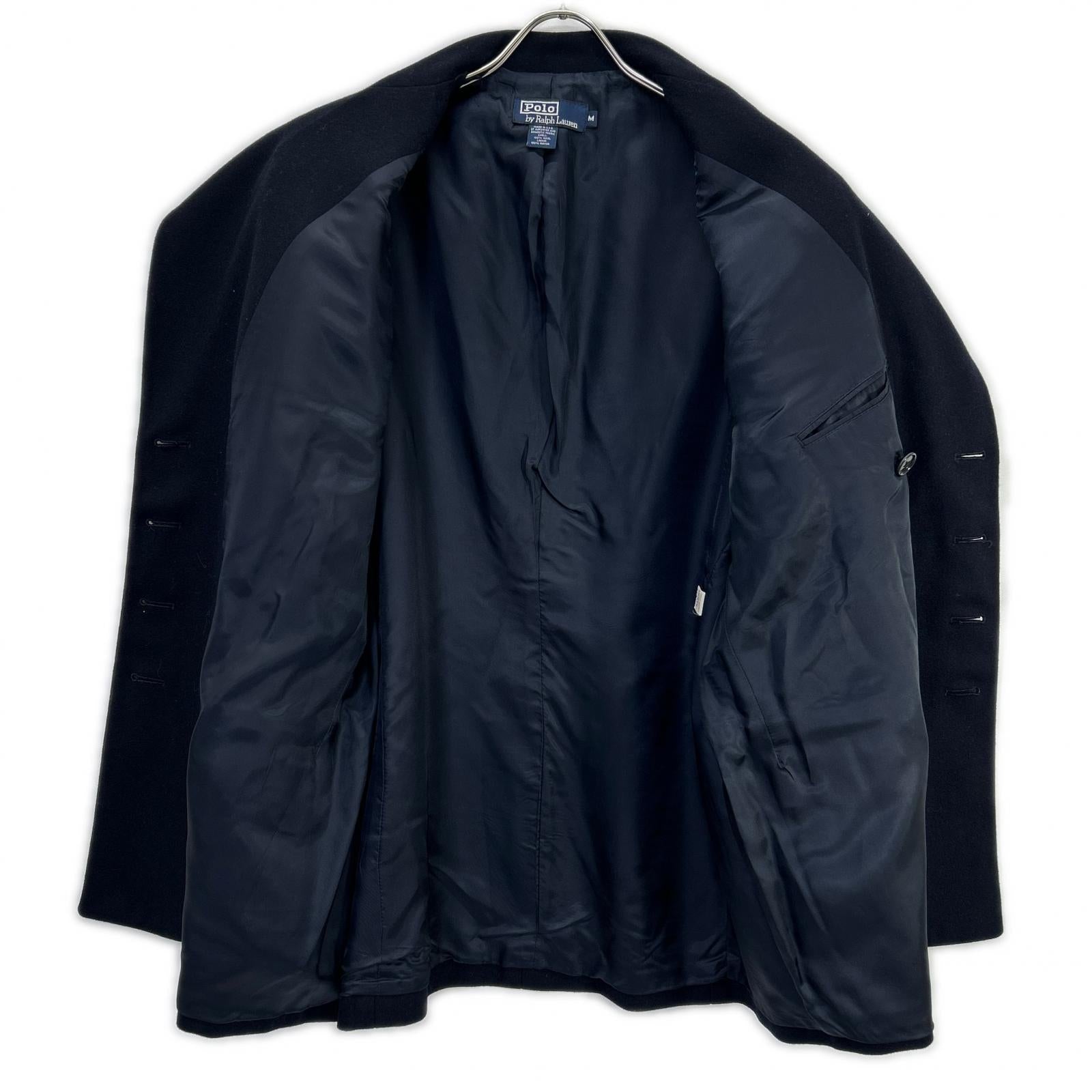 POLO RALPH LAUREN ポロ ラルフローレン 90s　USA製　ネイビー ダブルブレスト ナポレオン マリンコート ジャケット