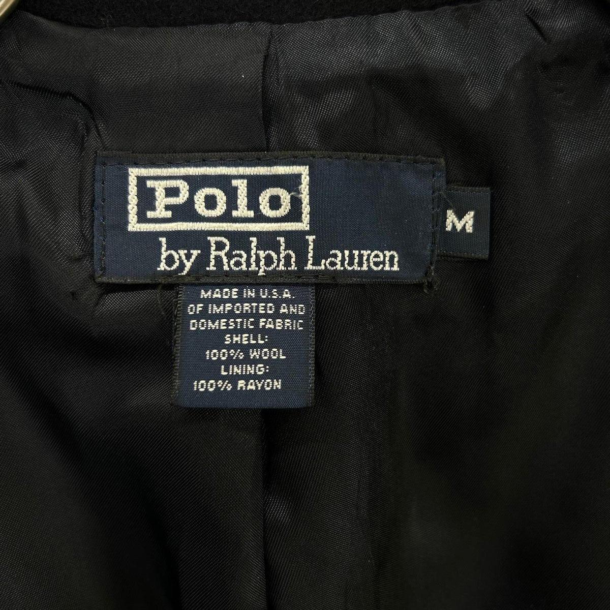 POLO RALPH LAUREN 90s Made in USA Navy Double-Breasted Napoleon Marine Coat Jacket
