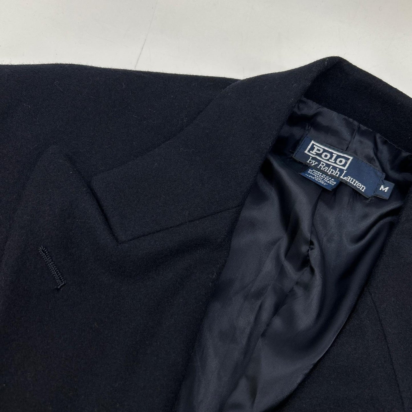POLO RALPH LAUREN ポロ ラルフローレン 90s　USA製　ネイビー ダブルブレスト ナポレオン マリンコート ジャケット