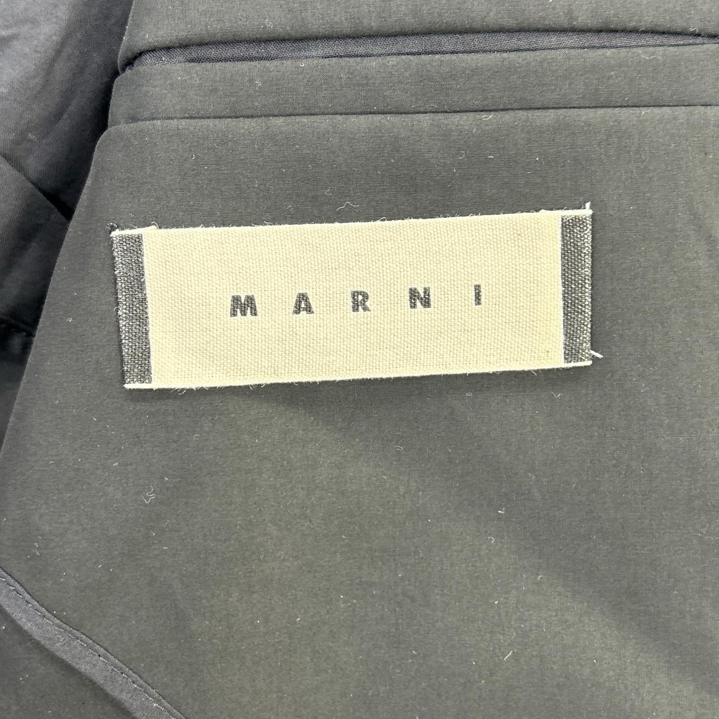 MARNI 马尼 黑色×蓝色 针织拼接夹克 外套