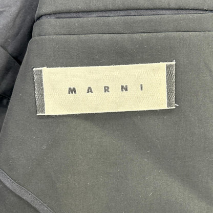MARNI 马尼 黑色×蓝色 针织拼接夹克 外套