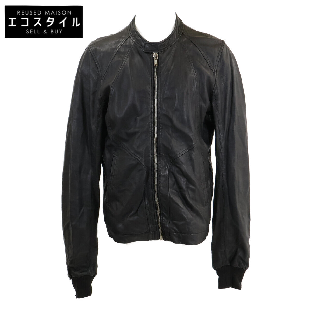 Rick Owens Rick Owens [Domestic Regular] Ru3761 Lamb Leather Single Rider Jacket