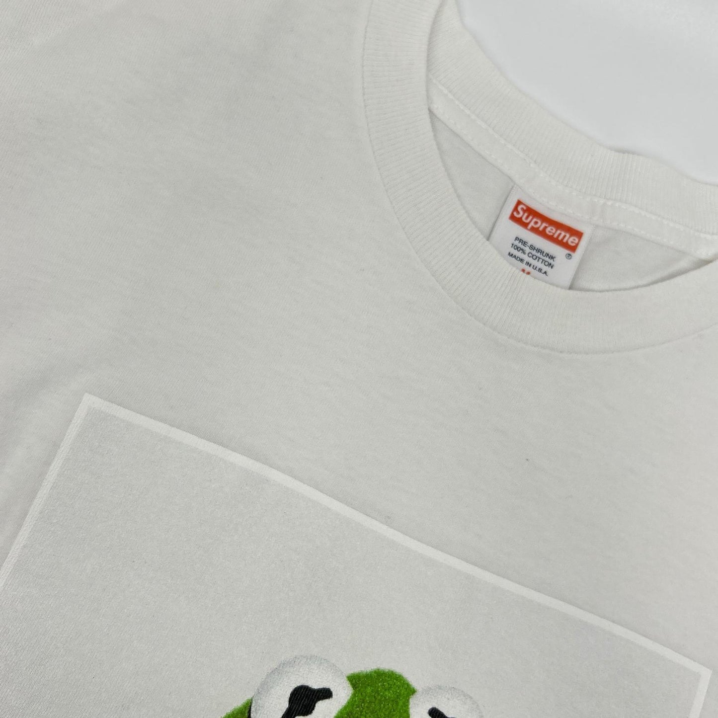Supreme 08SS Kermit The Frog Tee White Print Photo T-shirt Tops