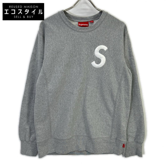 Grey S Logo Embroidered Crewneck Sweatshirt M Men's