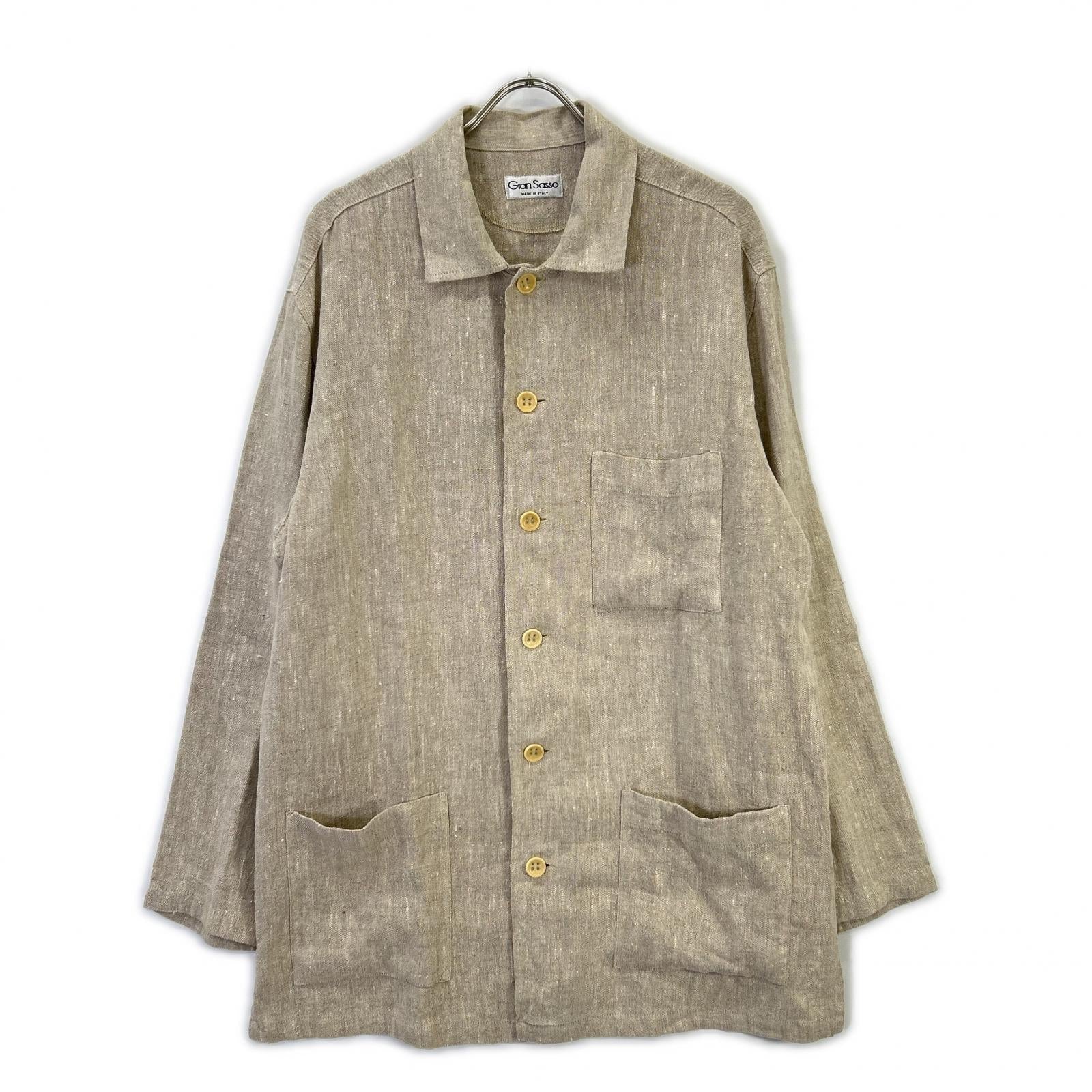 GRAN SASSO グランサッソ ベージュ リネンシャツジャケット ジャケット