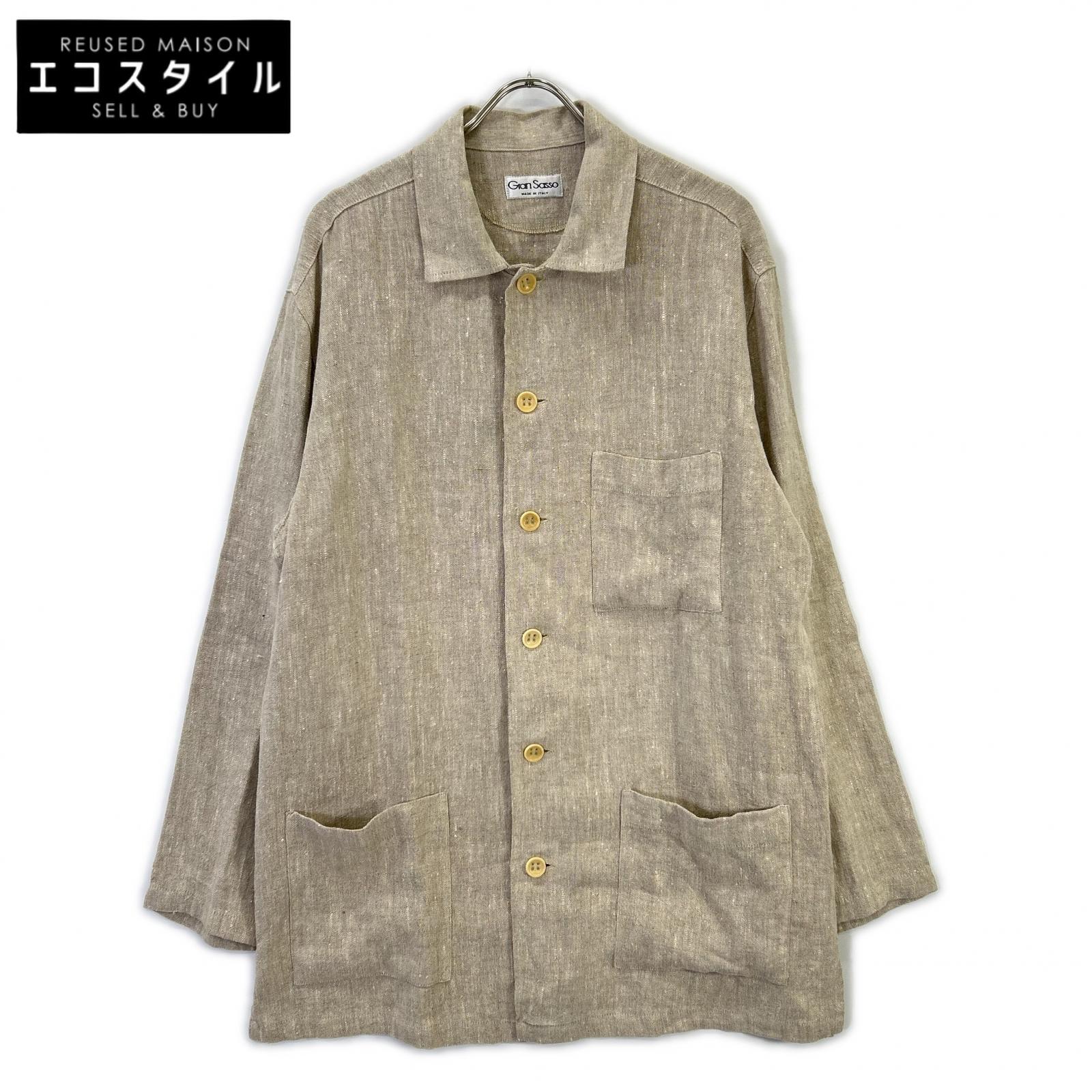 GRAN SASSO グランサッソ ベージュ リネンシャツジャケット ジャケット