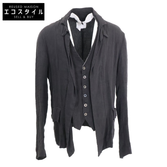 GREG LAUREN グレッグローレン リネン ダメージ加工 オリバージャケット ジャケット