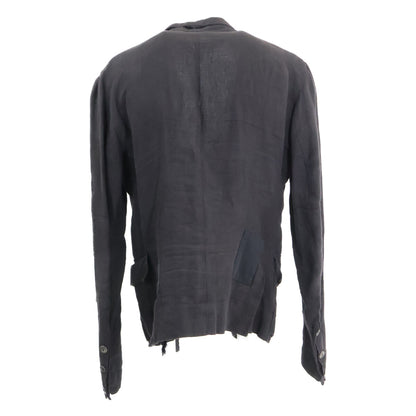 GREG LAUREN Greg Lauren Linen Distressed Olive Jacket