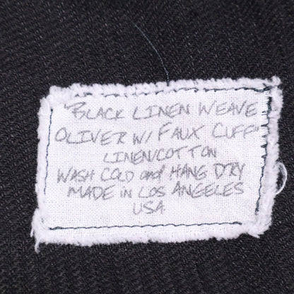 GREG LAUREN Greg Lauren Linen Distressed Olive Jacket