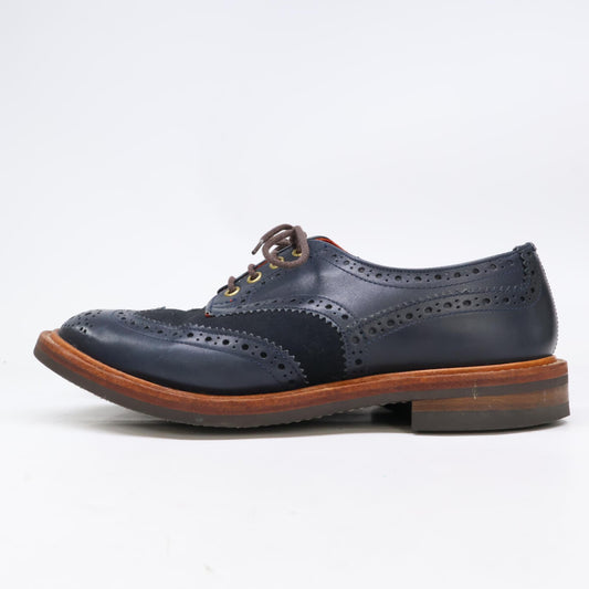 M7292 Leather x Suede Bourton Wingtip Shoes, Size 9.5, Men's