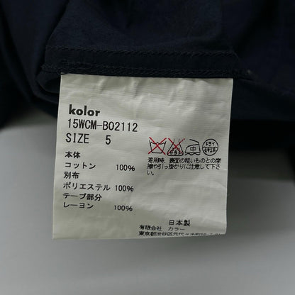 kolor カラー 15WCM-B02112 ネイビー テープデザイン長袖シャツ トップス