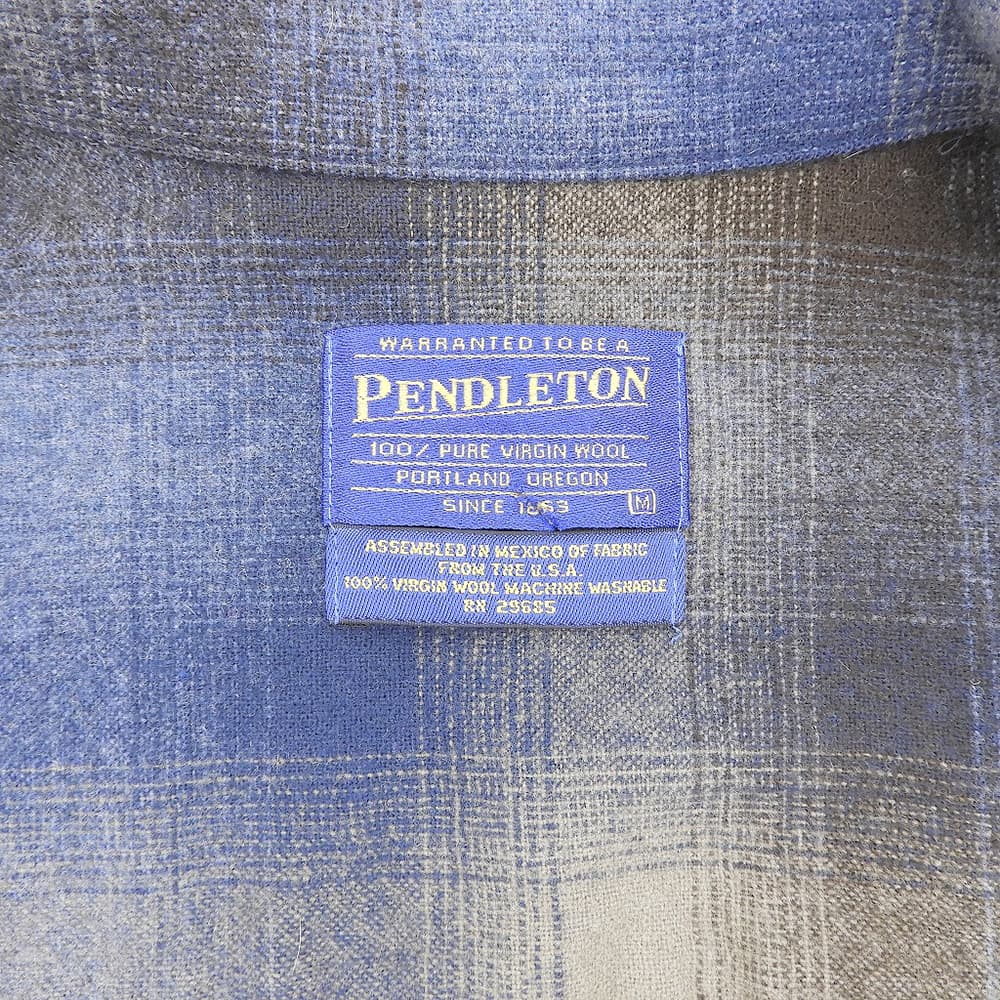 90s-00s Plaid Wool Zip Jacket Ombre Jacket M Men's
