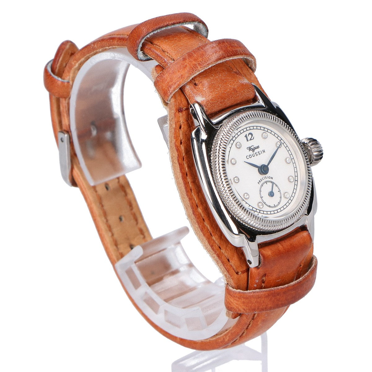 VAGUE WATCH CO. ヴァーグウォッチカンパニー COUSSIN GUIDI&ROSELLINIレザー台座付 クオーツ 腕時計