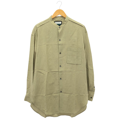 MAISON SPECIAL メゾンスペシャル オリーブ 11191311317 ドレープリネンバンドカラーロングシャツ トップス