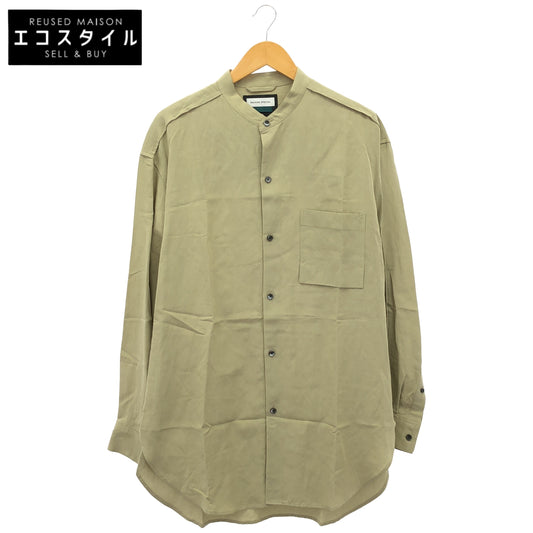 MAISON SPECIAL メゾンスペシャル オリーブ 11191311317 ドレープリネンバンドカラーロングシャツ トップス