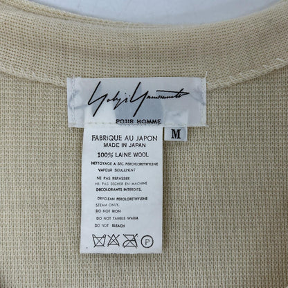 Yohji Yamamoto POUR HOMME ヨウジヤマモトプールオム アイボリー HP-K81-920 ヴィンテージ 90s 93AW ウール ニット ベスト ジレ ベスト