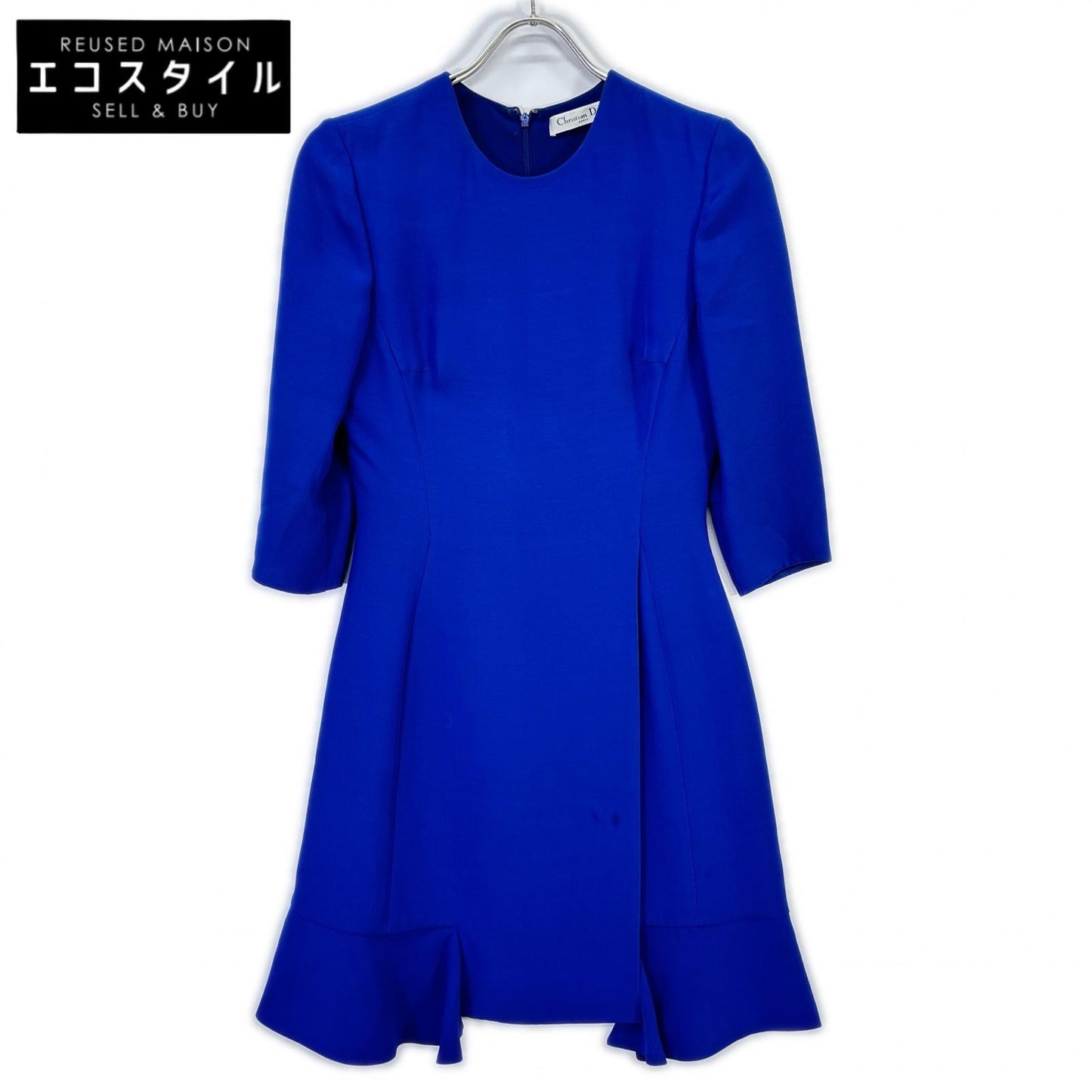 Christian Dior クリスチャンディオール 5C21669A1726 ブルー フレアシルエット ワンピース ワンピース