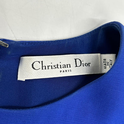 Christian Dior クリスチャンディオール 5C21669A1726 ブルー フレアシルエット ワンピース ワンピース