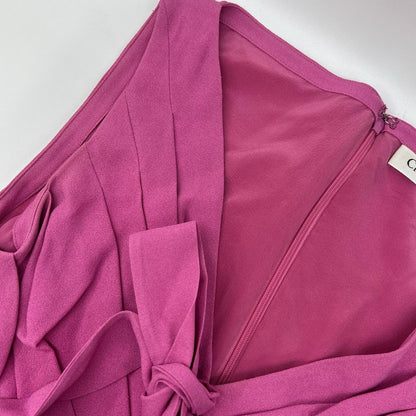 Christian Dior 2C21674A1506 Pink Sleeveless Draped Dress One-Piece Dress